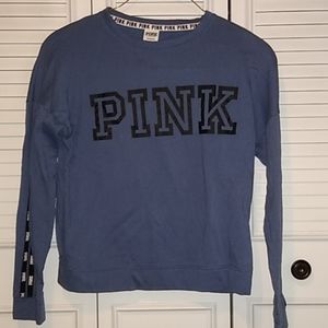 Blue Victoria's Secret Pink sweatshirt